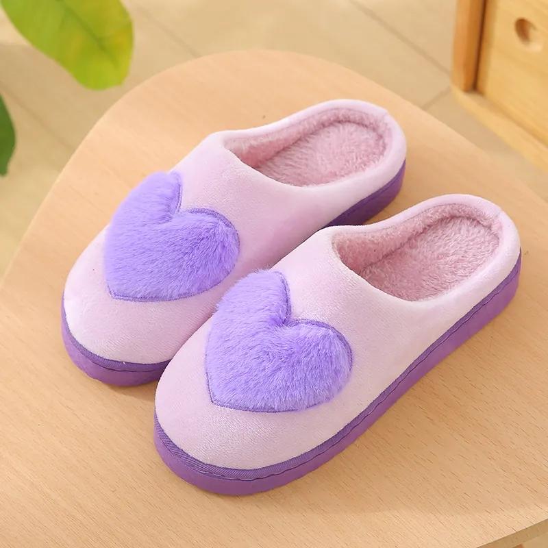 Womens Cute Slippers Winter Home Slippers Cartoon Shoes Non Slip Women Men Warm Soft House Slippers Indoor Bedroom Lovers Couples