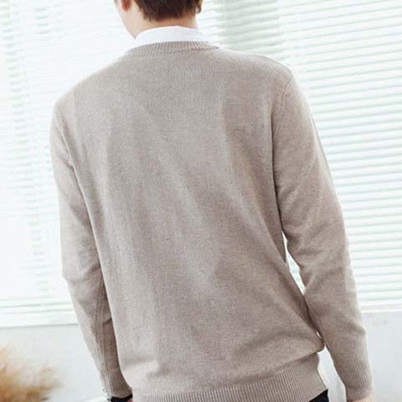 Men Fashion Pullovers Slim Fit Warm Sweater Jumpers Knitwear Autumn Winter O-Neck Clothes