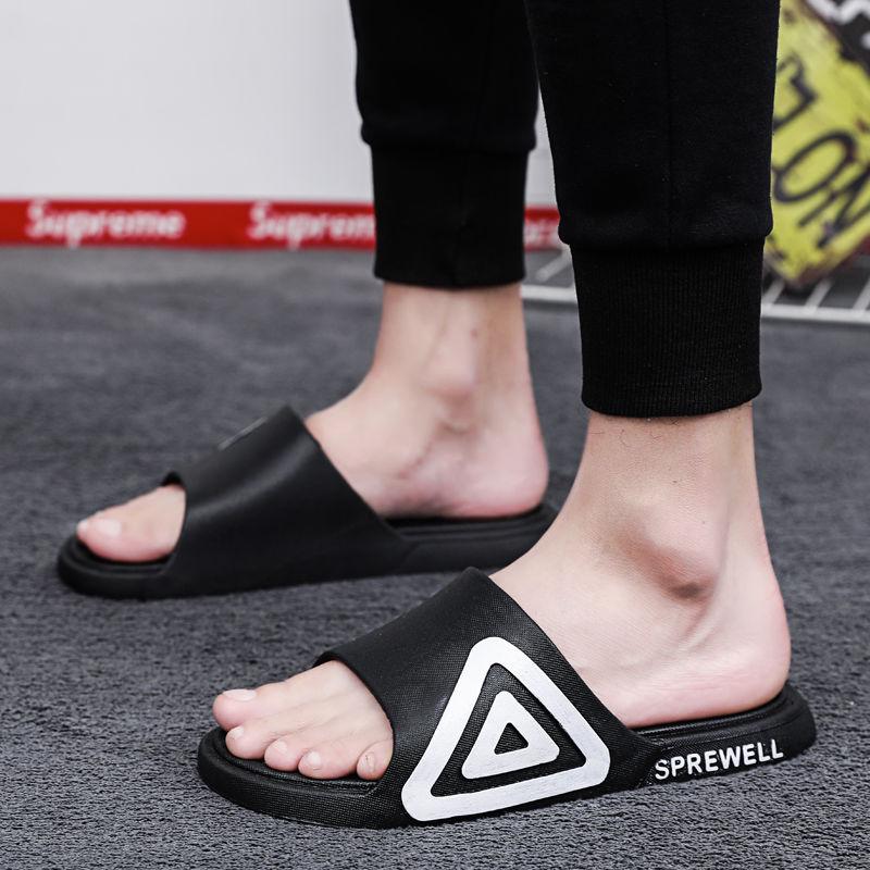 Slippers men's summer fashion wear a word drag men's soft bottom sandals outdoor beach shoes