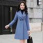 Long Phoenix Woolen Coat Women's Mid-length Korean Style Autumn and Winter Slim Woolen Coat