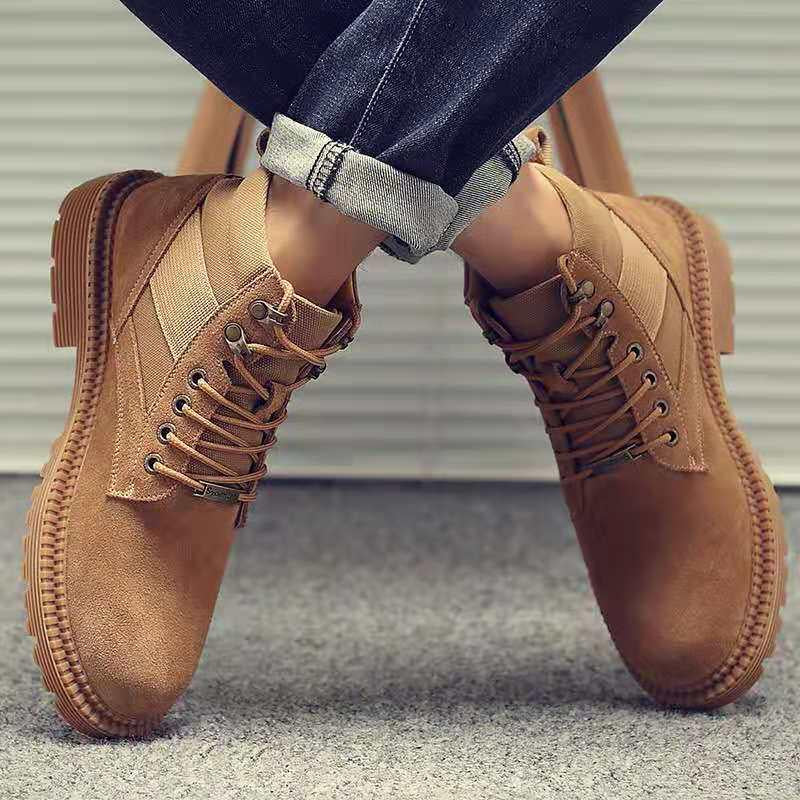 Martin Boots Men's Boots Male Winter Plus Velvet Shoes Men's Snow Boots Combat Boots Military Boots