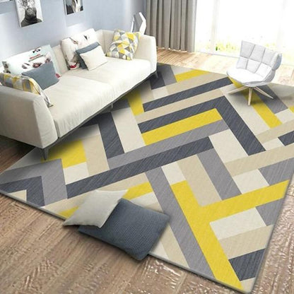 Nordic Minimalist Ins Style Geometric Living Room Sofa Coffee Table Bedroom Household Carpet Tatami Doormat Bedside Blanket