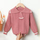 Girls Sweater 2021 Children's Clothing Autumn Baby Knit Sweater Children's Bottoming Shirt Small Fragrance Top Spring