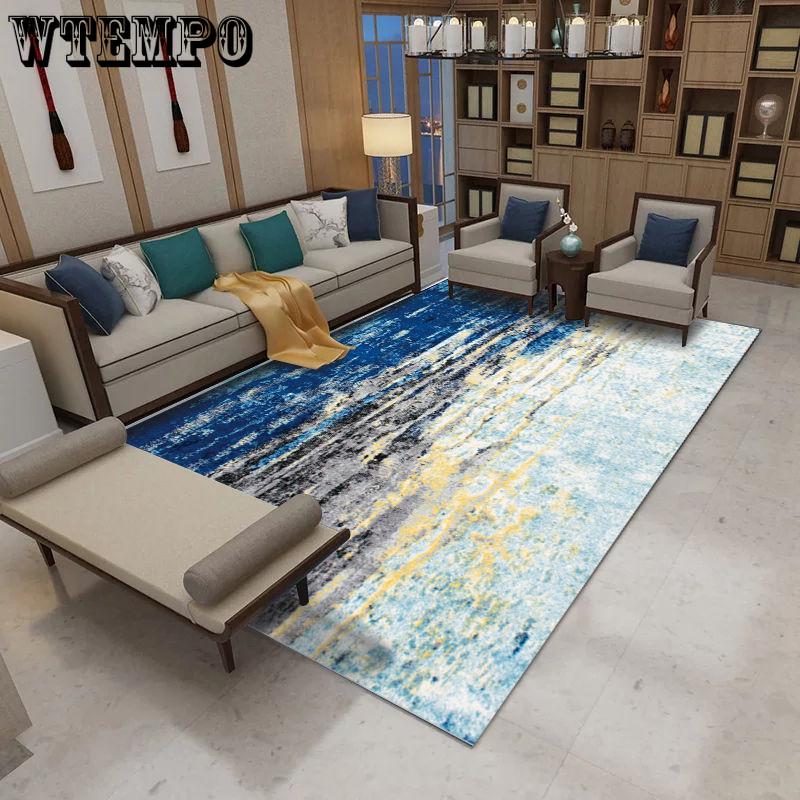 Ink Painting Carpets Rectangle Floor Area Rug Non-slip 3D Printed Parlor Mat for Living Room Bedroom