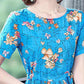 Women's Summer Short-sleeved Mid-length Skirt Floral Round Neck Slim Dress