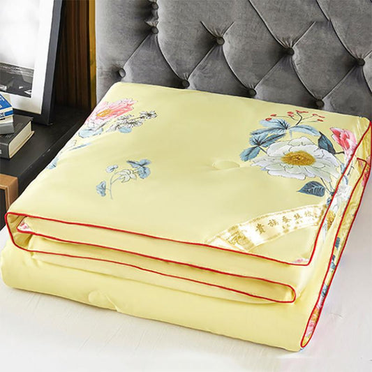 100% Mulberry Silk Genuine Silk Quilt Single and Double Air-conditioning Quilt Summer Spring Autumn Wedding Quilt