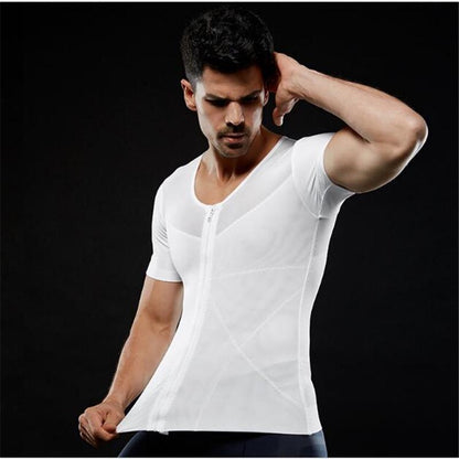 Men Sports Vest Slimming Zipper Corset Neoprene Gym Fitness Sportswear Trainer Vest  Lose Weight