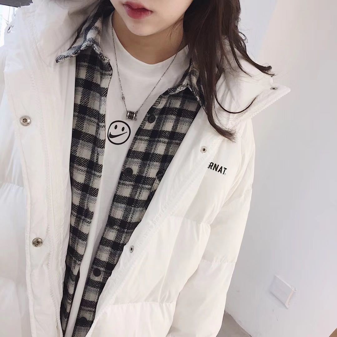 Down Jacket Men and Women of The Same Style Lovers Mid-length Thick Hooded White Duck Down Jacket