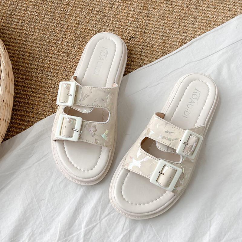 Thick-soled Sandals and Slippers Women Wear Fashionable Beach Shoes Outside In Summer