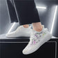 Korean Couple Breathable Running Net Shoes Summer Fly Woven Breathable Casual Sneakers Trend Canvas Coconut Shoes