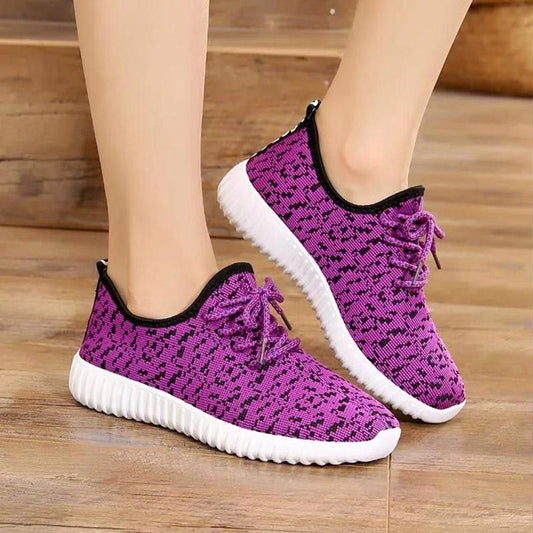 Spring and Autumn Cloth Shoes Women's Breathable Sports Running Shoes Non-slip Casual Shoes