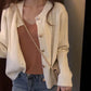 Knitted Cardigan Long Sleeve Sweater Short Fashion Loose Top Autumn and Winter Youth Women's Jacket