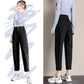 WTEMPO Women's Jeans Elastic Waist  Wide Leg Straight  Denim Big Pocket Trousers Denim Pants High Waist Harem Pants
