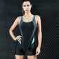 Patchwork Swimwear Women Conservative One Piece Swimsuit Sports Swimming Suits Plus Size 5xl Bodysui