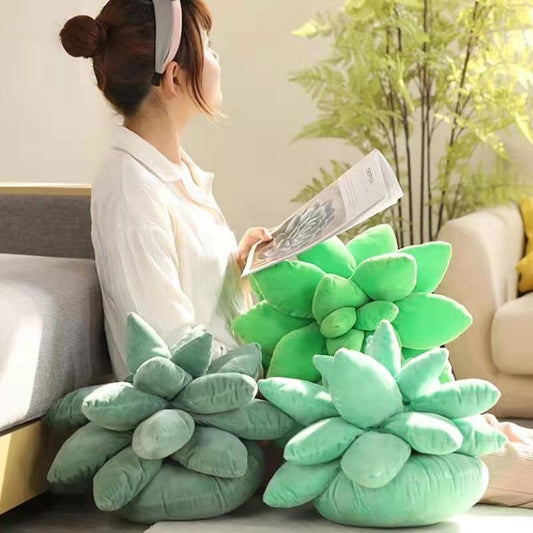 Cute Soft Plush Succulents Throw Pillow Simulation Cartoon Plant Plush Toy Kawaii Pillows Office Rest Cushion Soft Stuffed Doll Gift For Girls