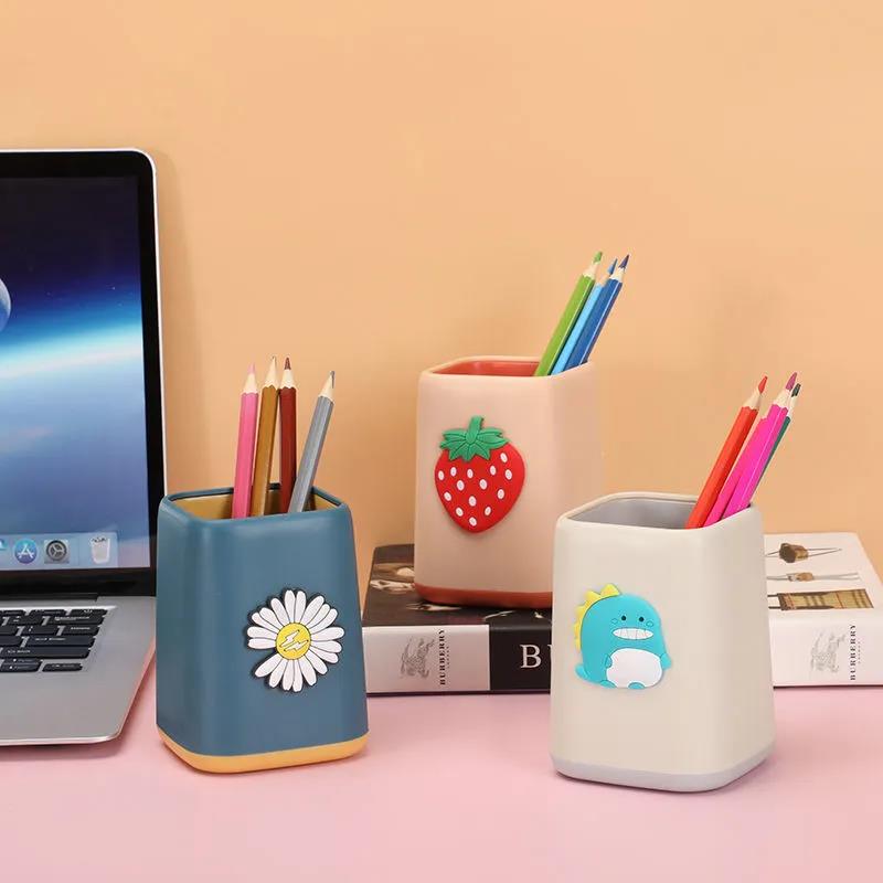 Simple Ins Pen Holder Cartoon Cute Creative Personality Student Storage Box Office Desktop Stationery Storage Box
