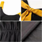 Black Sexy S-XL Women's Chiffon Dress Backless Bowknot Sleeveless Solid Color Elastic Waist Mid-calf Daily Wear Office Dating Party