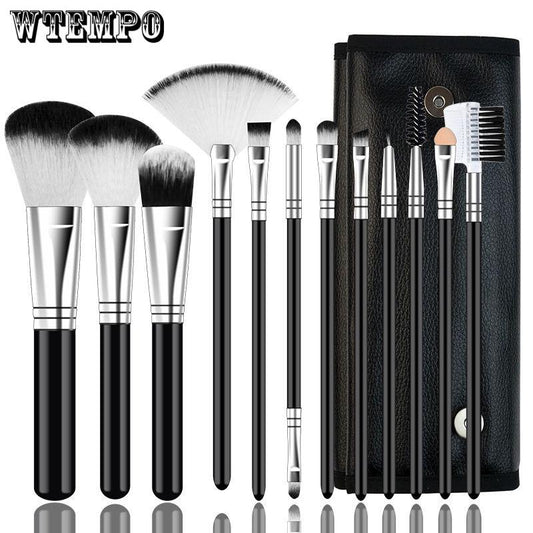 12Pcs Beauty Makeup Brushes Set Cosmetic Foundation Powder Blush Foundation Blusher Shadow Makeup
