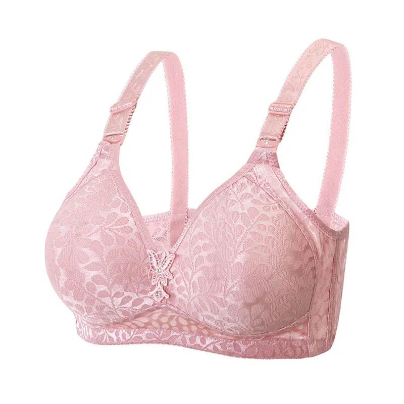 Ladies Three-breasted Plus Size Underwear Without Steel Ring Light and Breathable Cotton Thin Section Push Up Bra
