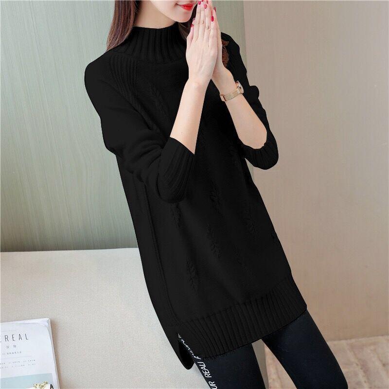 Pofulove  Half-High Collar Short  Fragrant Winter Sweater Collar Plus Size Sweater Plus Size