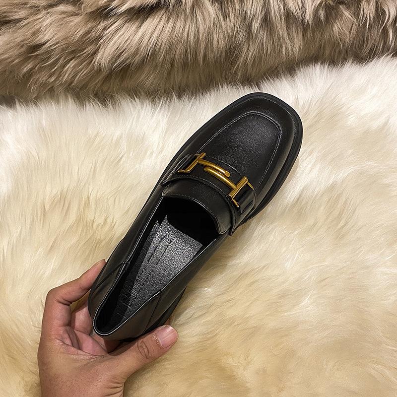 Summer Lady Style Flat Leather Boots Single Shoes Women Soft Leather Peas Shoes Women Lazy Shoes Casual Shoes