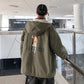 Winter Padded Jacket Men's Casual Trend Loose Hooded Lamb Velvet Padded Jacket Jacket Thickened Warmth and Velvet Padded Jacket