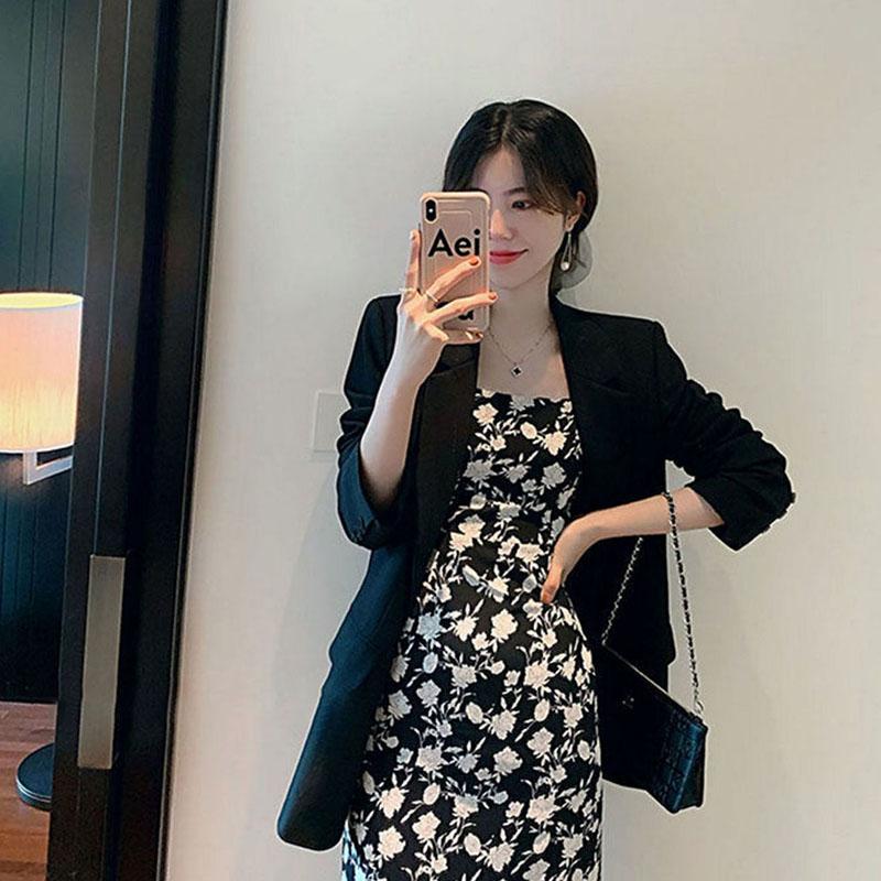 Summer French Floral Sling Skirt Sexy Self-cultivation Waist Slimming Temperament Inner Dress Female