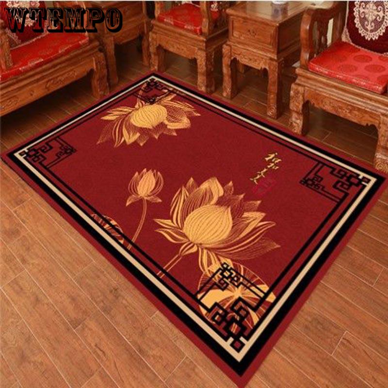 Chinese Style Living Room Carpets Rectangular Rugs Sofa Coffee Table Mat Bedroom Yoga Pad Study