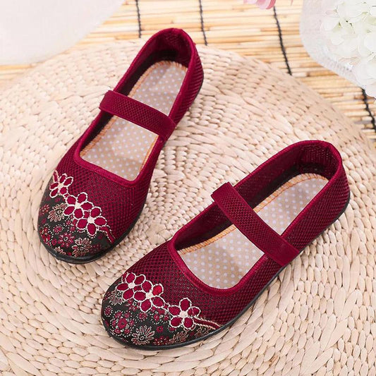 Spring and Summer Non-slip Cloth Shoes Women's Flat Breathable Round Toe Women's Shoes