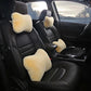 Car 4pcs Pillow Neck Pillow Imitation Rabbit Plush Bone Head Pillow Waist Pillow Waist Bolster Car Waist Back Suit General Plush Cushion