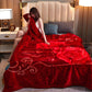 Large Flannel Double-sided Plus Fleece Fluffy Warmth and Breathable Blanket Soft Cashmere Blanket King Size Quilt Bedspread Sofa Decoration