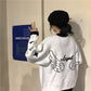 Autumn Winter  Sweet Fresh Loose Hedging Round Neck Student Knitted Sweater