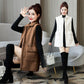 Autumn and Winter Lamb Hair Vest Women's Mid-length Pocket Waistcoat Student Casual Solid Color Jacket