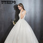 Lace Appliques Vestido De Novia V-Neck Sweep Train Lace Wedding Dress Bridal Dresses Robe De Mariage