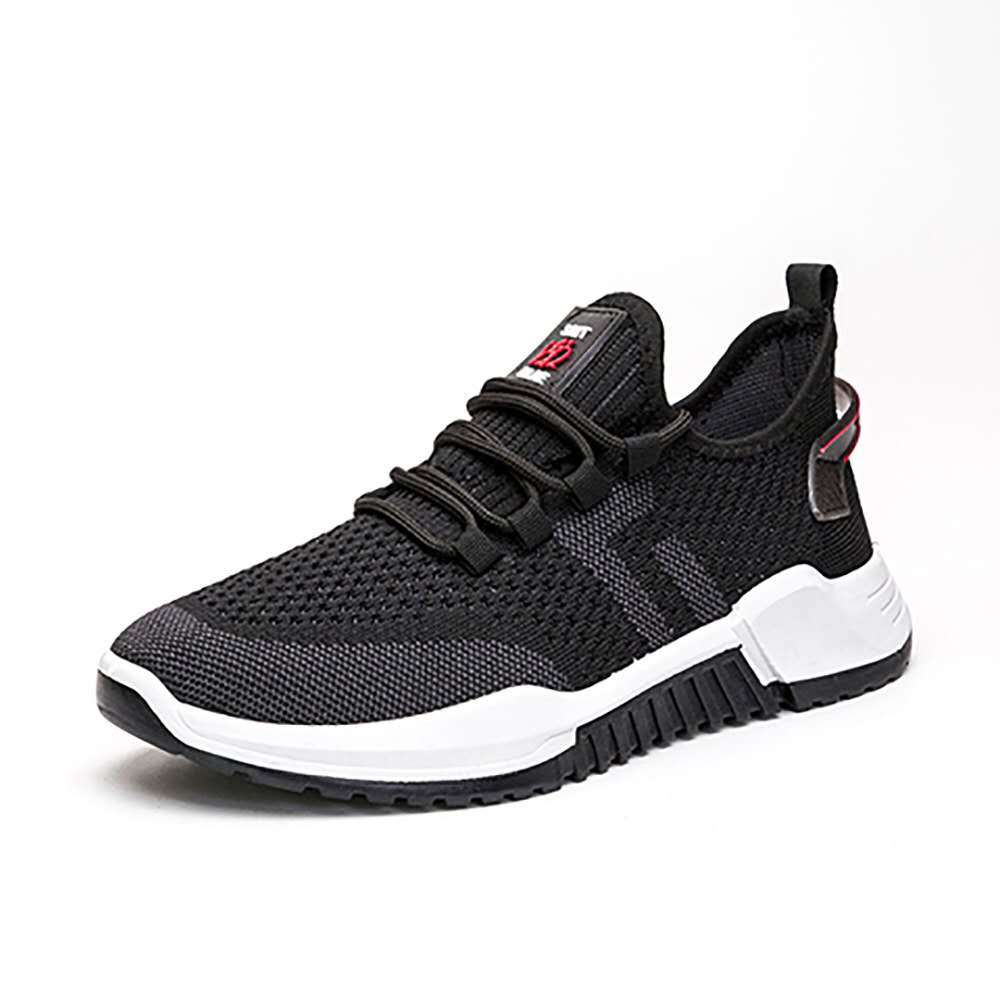 Men's Shoes Flying Woven Breathable Sneakers Korean Style Student Trendy Casual Shoes