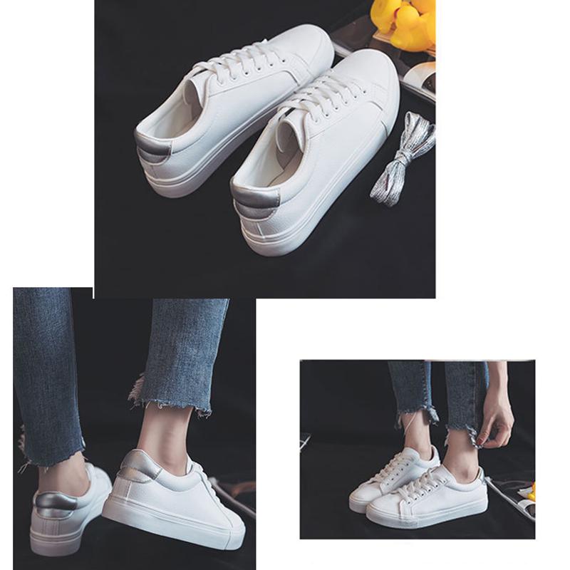 Fashion Shoes Women's Vulcanize Shoes Spring New Casual Classic Solid Color PU Leather Shoes Women Casual White Shoes Sneakers