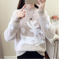 Autumn and Winter Pullover Sweater Thick Knit Sweater Elk Pattern Young Women Bottoming Shirt