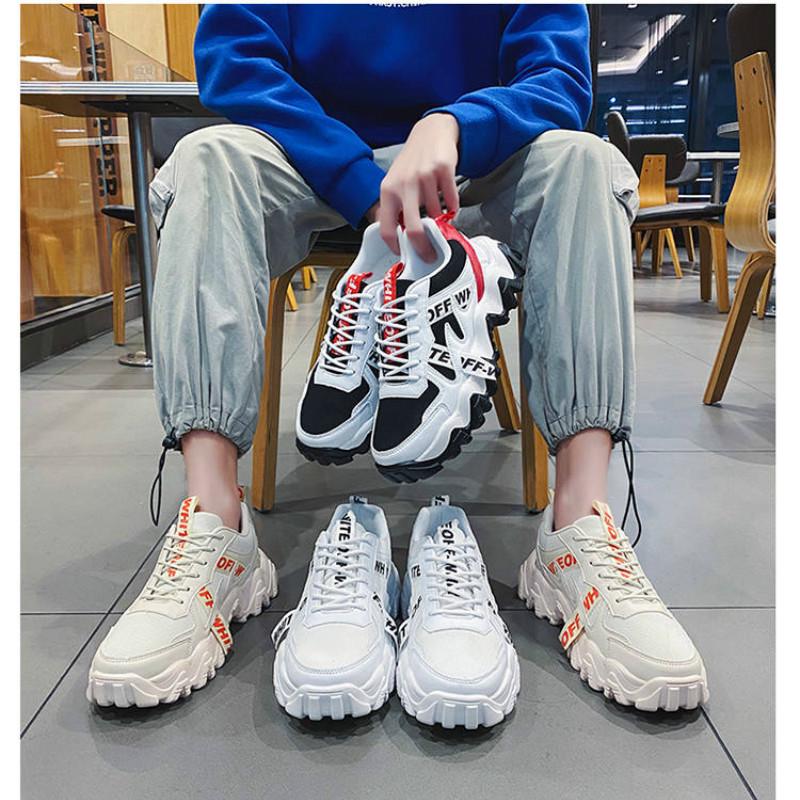 Thick-soled daddy shoes for men go with breathable mesh red tide shoes casual shoes men sport