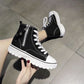 Fashion High-top Canvas Shoes Outdoor All-match Spring and Summer Shoes Ladies Trendy Casual Work Shoes