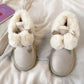 Hairball Snow Boots Women's Winter Thick-soled Wild Plus Velvet Cotton Shoes Non-slip Warm Boots
