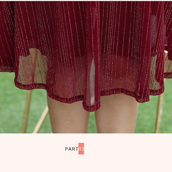 XL-XXXXXL Women's Summer Dress Middle-aged Mother Chiffon Veil Short Sleeve V-Neck Printing Mid-length Daily Wear