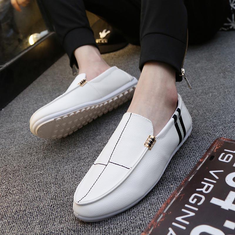 Summer Peas shoes men's trend social guy breathable wild tide shoes leather shoes casual men's shoes