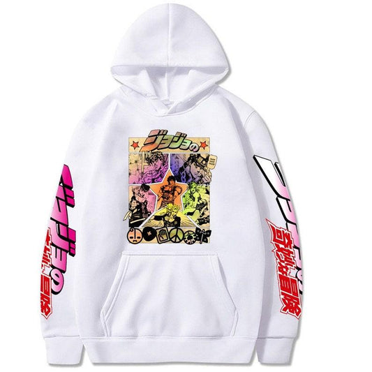 Harajuku JOJO's Bizarre Adventure Unisex Hoodies Japanese Anime JOJO Printed Men's Hoodie Streetwear Casual Sweatshirts