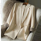 Leisure Suit Jacket Female Long Section of The Spring and Autumn Suit Slim British Style Double-breasted Suit Jacket Women's Casual Loose Coat