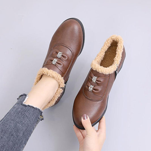 Winter Cotton Shoes Warm and Comfortable Padded Shoes Slope Heel All-match Comfortable Plush Shoes