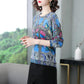 Ethnic Style Printed  Sweater Women Autumn Winter Loose O-Neck Long Sleeve Pullover Knit Jumper Sweater