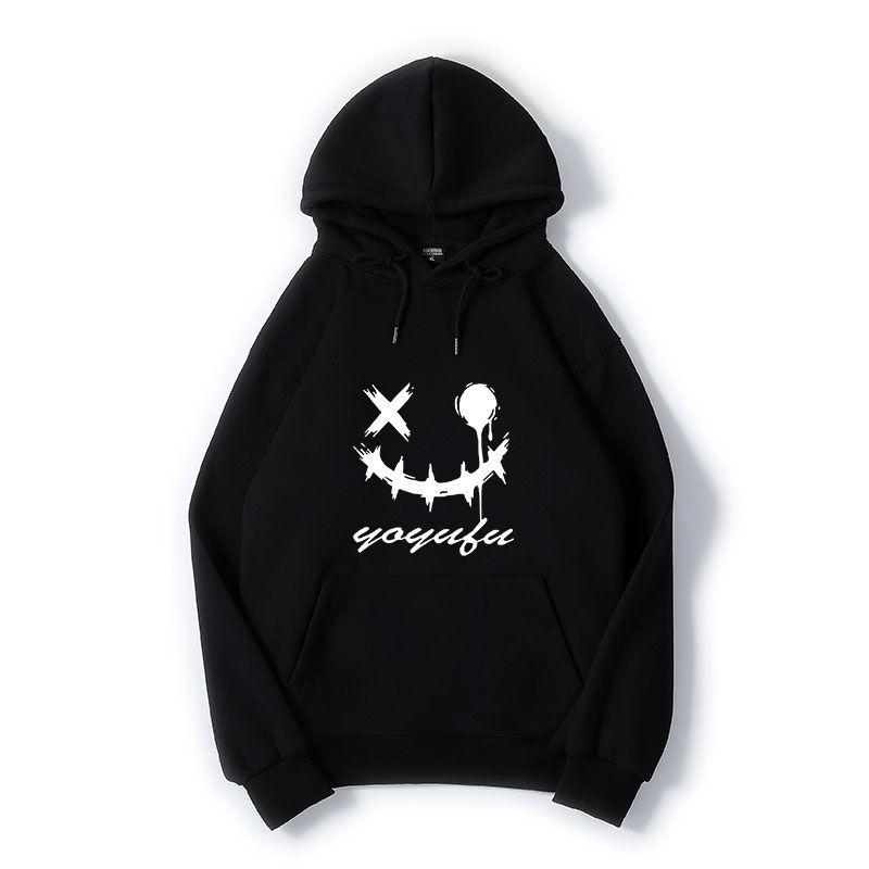 Winter Warm and Comfortable Printed Hooded Men's and Women's Jackets Men's Loose Couples Hedging and Fleece Tops