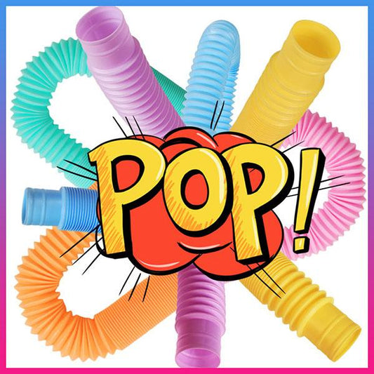 Children's Creative Toys Pop Tube Children's Sensory Stress Relief Toys Telescopic Tube Color Corrugated Stretch Tube Vent Toys