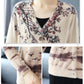 Floral Print Cardigan Women Autumn Winter Female Artificial Mink Wool Cardigan Loose Sweater Coat Fashion Knit Jacket Outwear