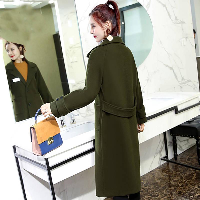 Overcoat Women Outerwear Long Slim Blend Jacket Wool Coat Autumn Cashmere Clothes Warm Tops